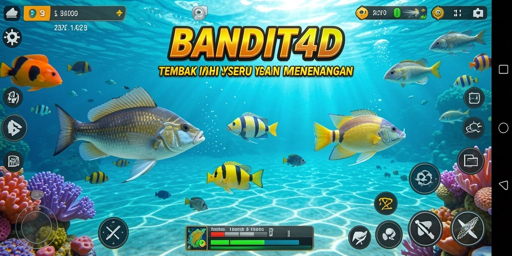Screenshot gameplay BANDIT4D menampilkan aksi menembak ikan yang seru.