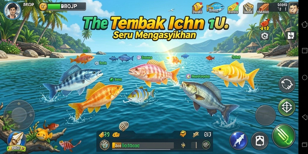 Tampilan menarik dari gameplay Tembak Ikan BROJP.