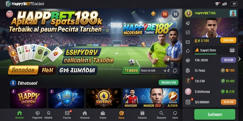Screenshot utama HAPPYBET188 menunjukkan pengalaman taruhan olahraga yang menarik.