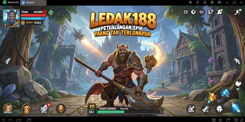 Screenshot gameplay LEDAK188 dengan aksi petualangan yang menegangkan.