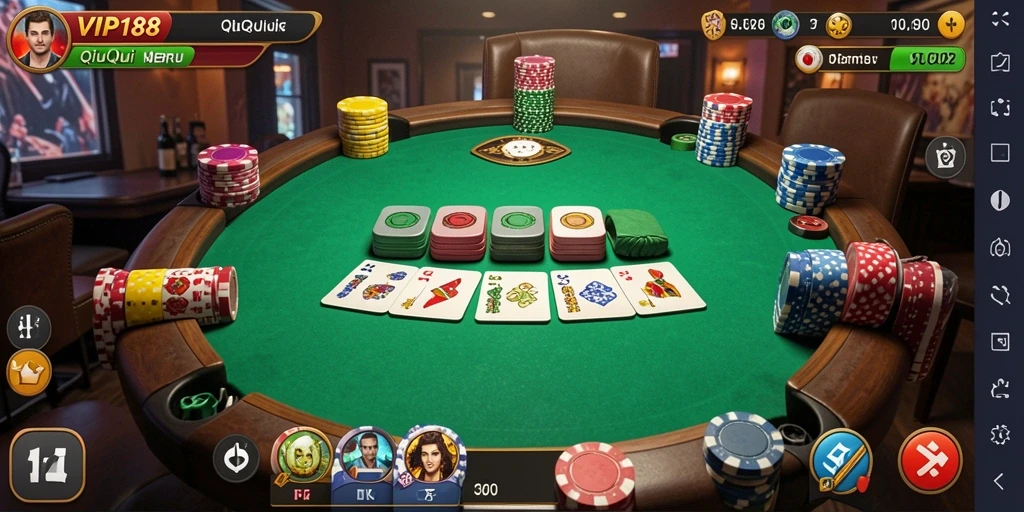 Tampilan gameplay QiuQiu yang seru dan menantang.